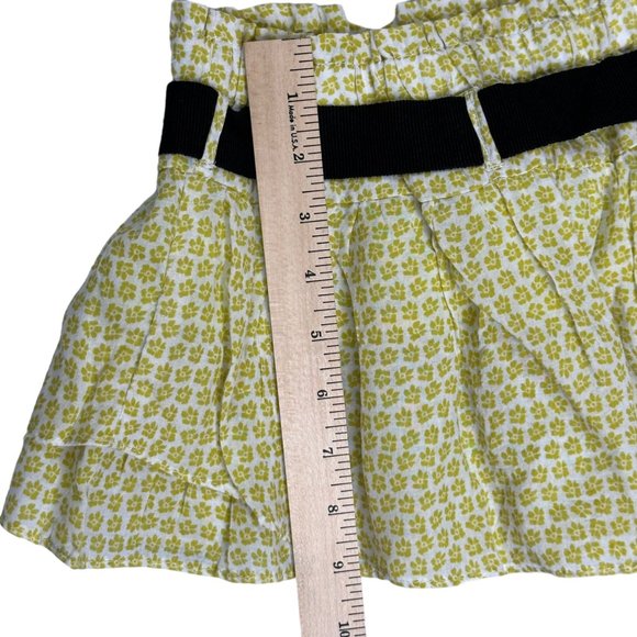 Zara Kids Girls Toddler 3-4 Yellow White Ruffle Tiered Elastic Waist Pull On - Picture 7 of 7